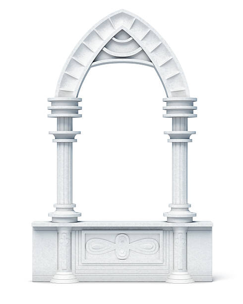 objets architecturaux (colonnes, arc, parapet, balustrade) sur wh - macro column marble luxury photos et images de collection