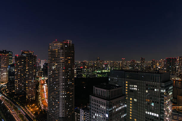 istock Dense buildings in Minato-ku, Tokyo Japan. 614641450