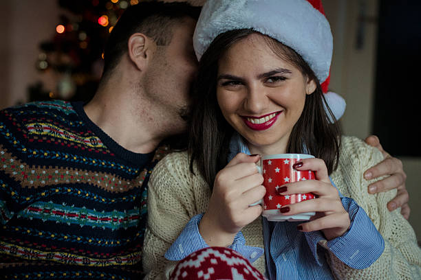 istock Happy Christmas Couple 614643690