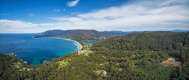 istock Aerial panorama of Eaglehawk Neck, Tasmania 614644566