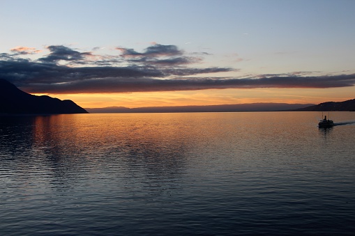 montreux - sunset on the lake