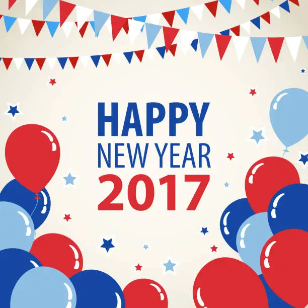 Vector illustration of New Year Celebrations 2017