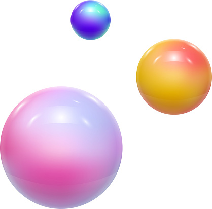 Abstract Colorful Balls or Spheres. Vector illustration