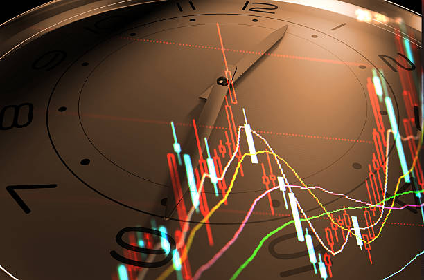 istock Financial wealth accumulation, the stock market data statistics 614649966