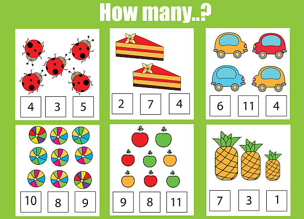 Counting Graphics 4 330+ Counting Educational Children Game Kids Activity Worksheet ...