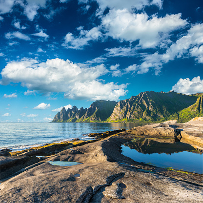 Rock Davil's Jaw. Norway,island Senja