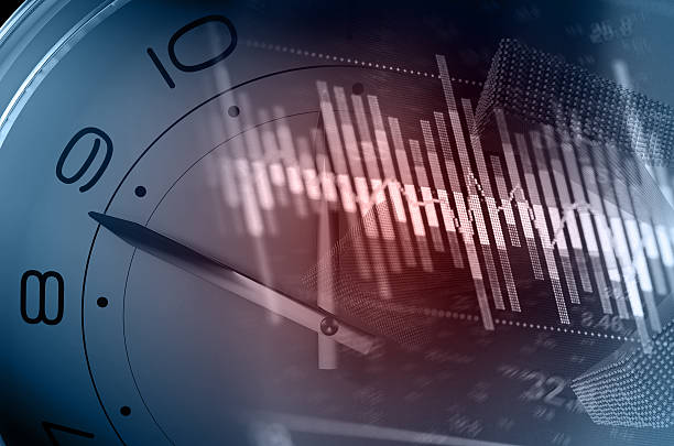istock Financial wealth accumulation, the stock market data statistics 614702446
