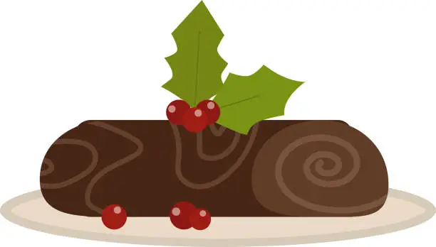 Vector illustration of Chocolate roll vector illustration.