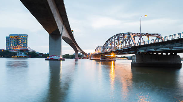 istock Under the bridge cross Bangkok river 614710624