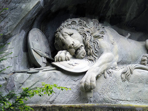istock the Lion monument of Lucerne. 614710878