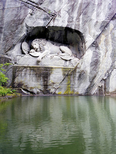 istock the Lion monument of Lucerne. 614710944