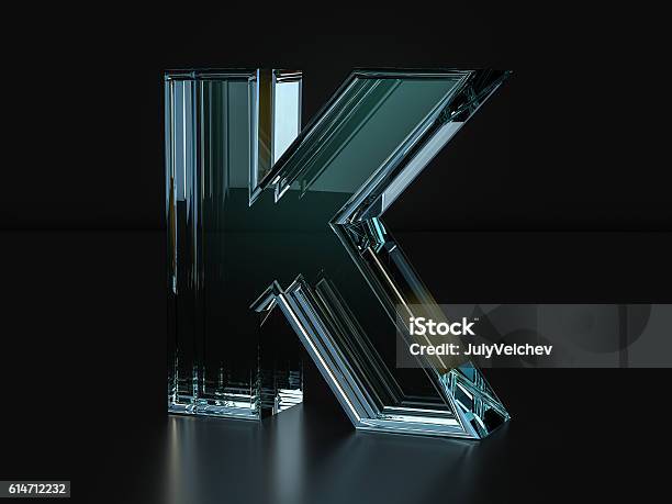 Glass Letter K Stock Photo - Download Image Now - Letter K, Three  Dimensional, Alphabet - iStock