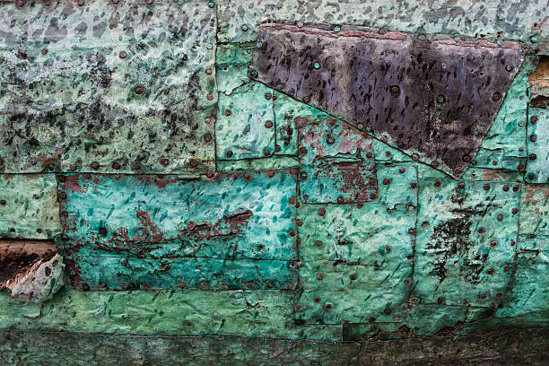 istock Copper sheating of a whale boat 614715392