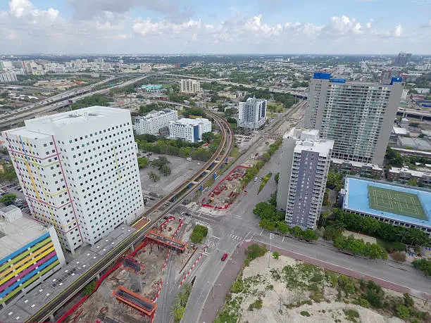 Aerial image of Miami Metrorail Downtown