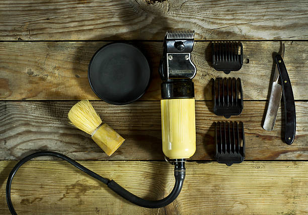 istock Vintage set of Barber. 614719588