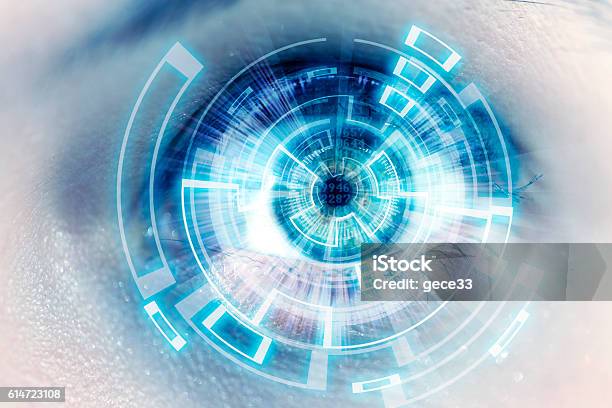 Futuristic Eye Stock Photo - Download Image Now - Eye, Technology, Eye Surgery