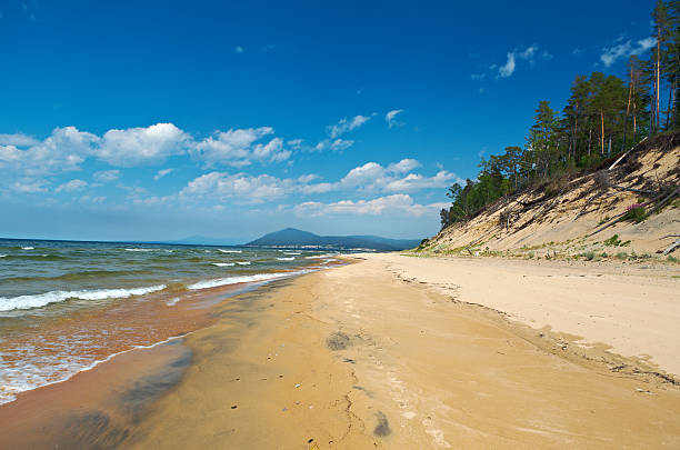istock Sandy shore of Lake Baikal 614724454