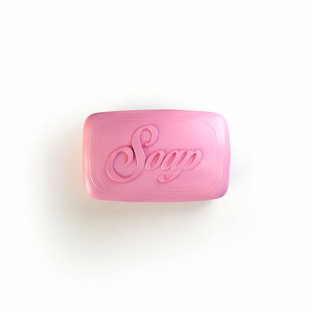 Piece of pink SOAP 3d rendering