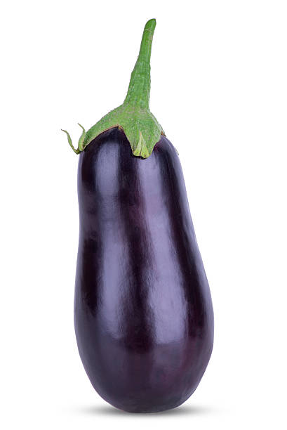 istock large eggplant on a white background closeup 614728846