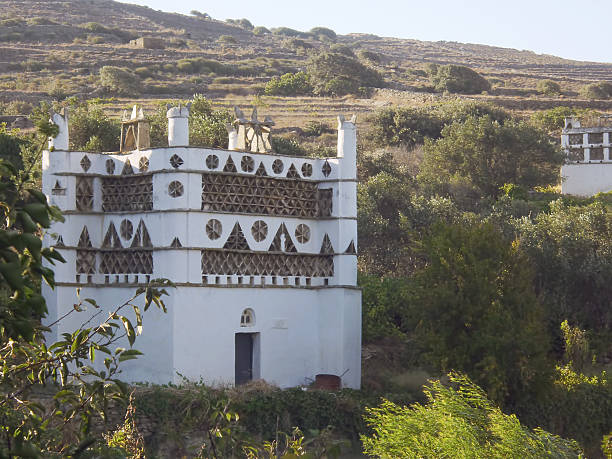 Cycladic Pigeon House stock photo