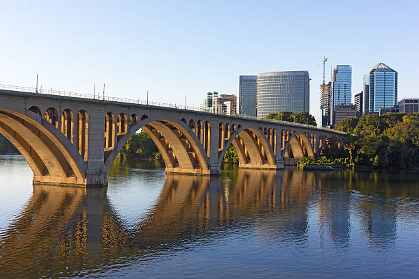 istock Key Bridge over Potomac River in early morning. 614738182