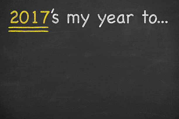 istock 2017's my year to... on chalkboard 614739852