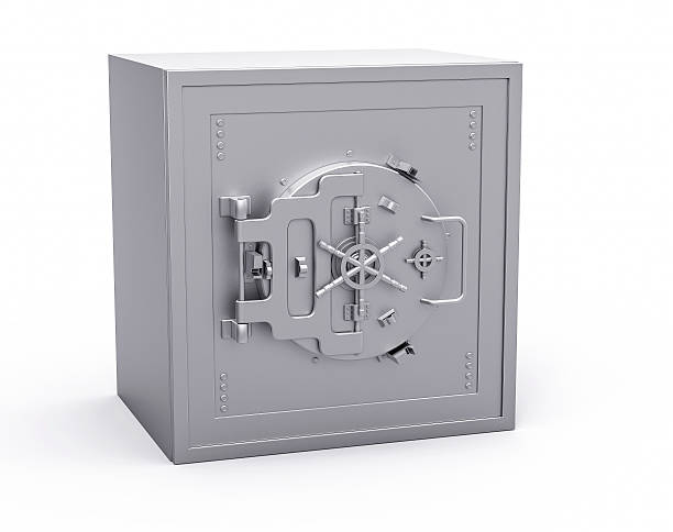 istock 3D Isolated Safe Strong Box. Closed Security Business Safety Mon 614740622