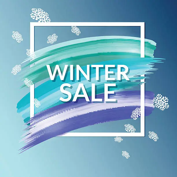 Vector illustration of Winter sale banner