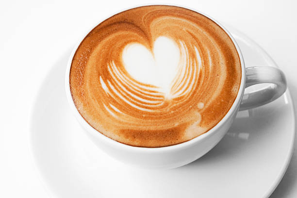 istock Hot coffee with love latte art 614743774