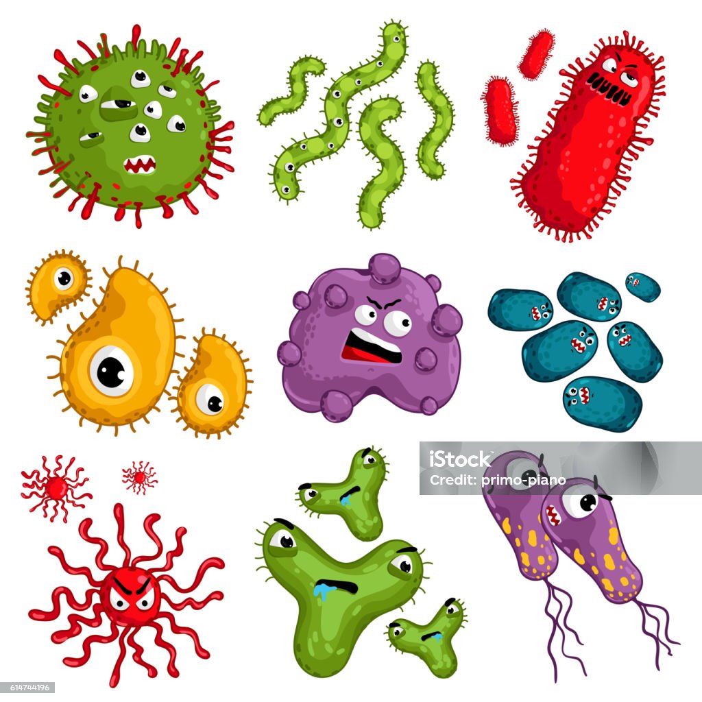 Ilustración de Personajes De Bacterias De Dibujos Animados Vector Aislado y más Vectores Libres de Derechos de Bacteria - iStock Ilustración de Personajes De Bacterias De Dibujos Animados Vector Aislado y más Vectores Libres de Derechos de Bacteria - iStock
