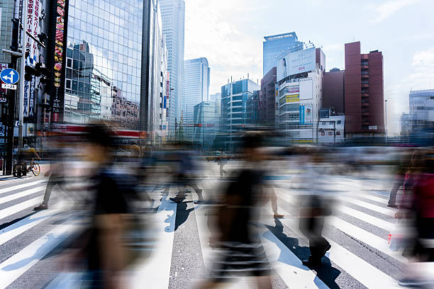 istock Busy Street crossing in Tokyo 614744566