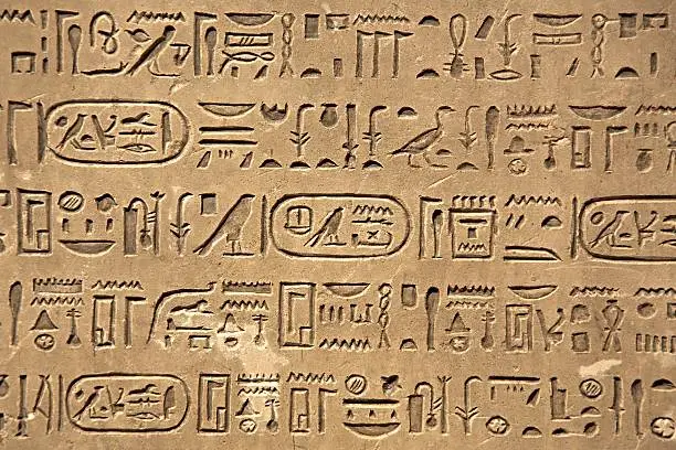 Photo of Ancient Hieroglyphic Script