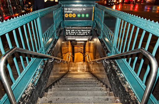 The Lexington Avenue subway station in New York city.