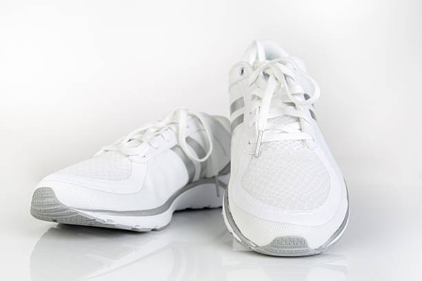 istock Running shoes, isolated on Gray background 614745780
