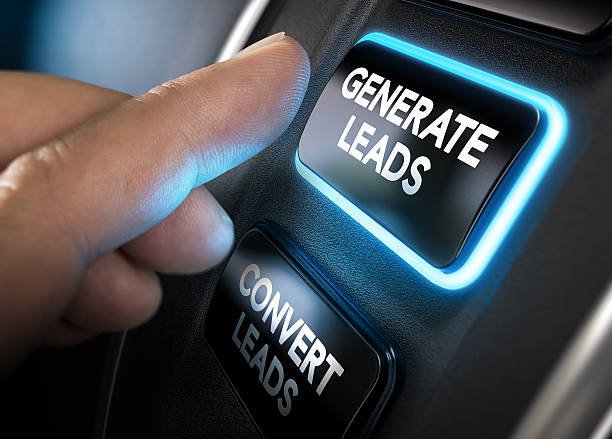 generating and converting sales leads - graphite imagens e fotografias de stock