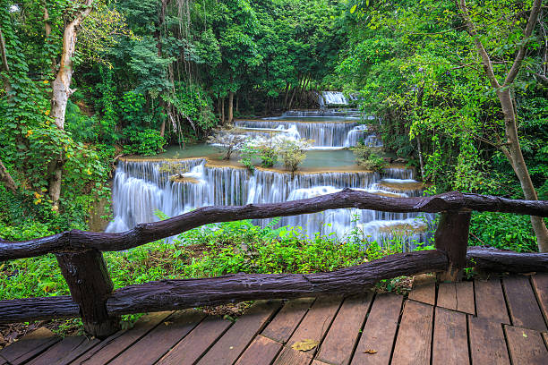 This Waterfall is a part of Khuean Srinagarindra National Park Kanchanaburi Thailand