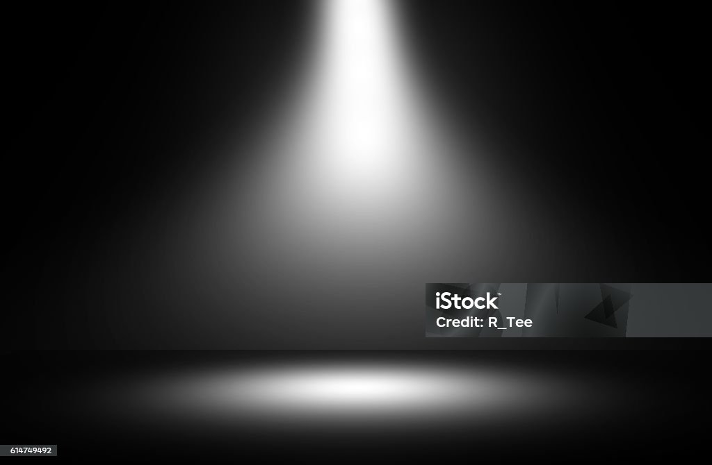 White spotlight show studio. Spotlight Stock Photo