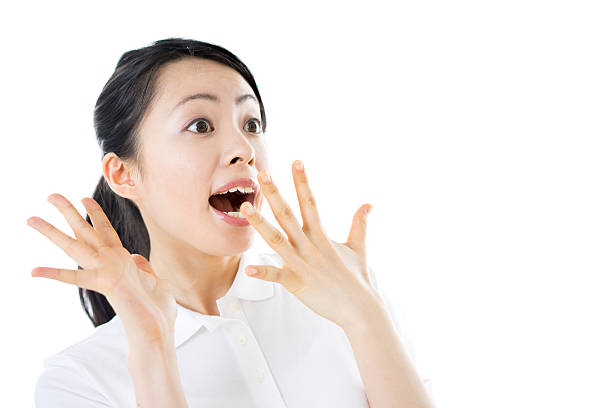 Surprised woman stock photo