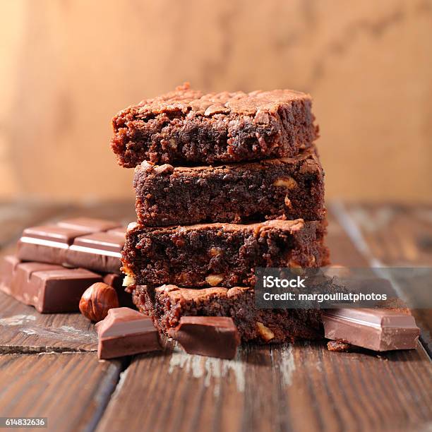 Chocolate Brownie Stock Photo - Download Image Now - Brownie, Chocolate, Baked