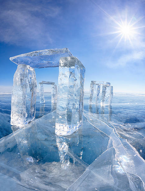 istock Icehange - stonehenge made from ice 614834200