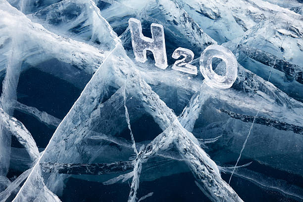 istock Chemical formula of water H2O 614835006