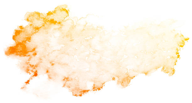 istock Abstract orange watercolor background. 614837798