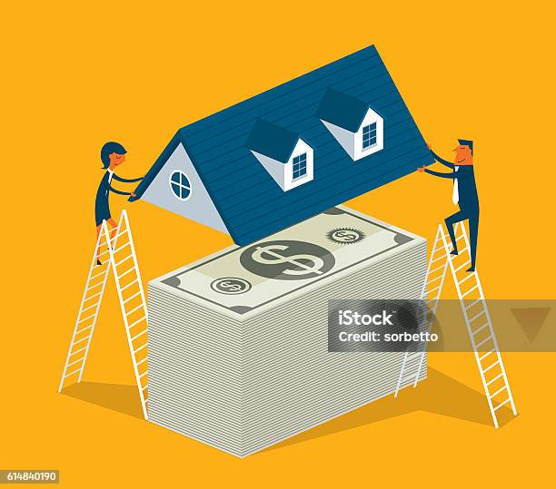 Investment Stock Illustration - Download Image Now - House, Currency, Investment