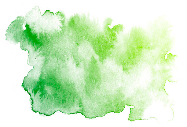 istock Abstract green watercolor background. 614841028
