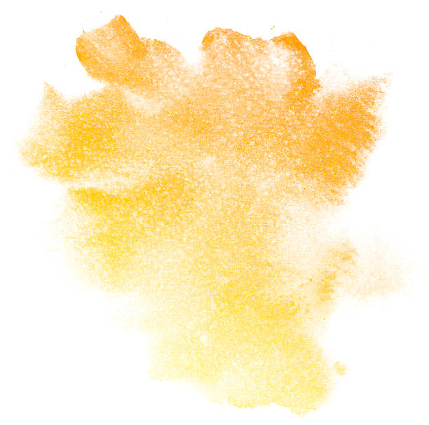 istock Abstract orange watercolor background. 614844118