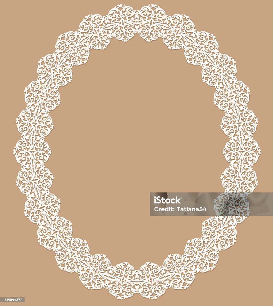 White Lace Pattern Frame White Lace Frame Stock Illustration - Download Image Now - Abstract ...