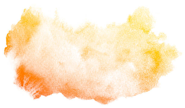 istock Abstract orange watercolor background. 614846138
