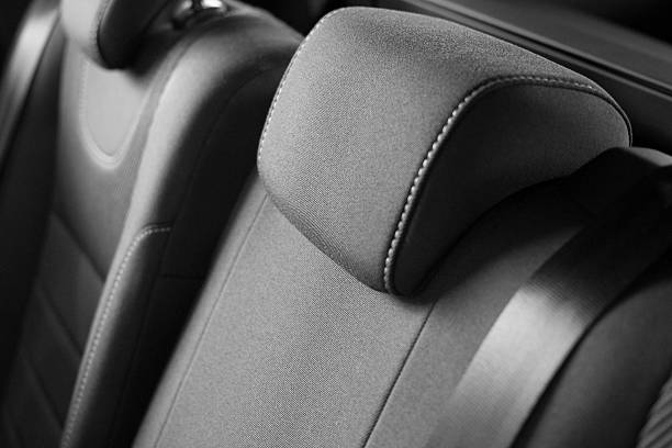 istock Modern car seat head rest belt 614847116