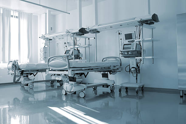 istock Empty beds in the hospital ward 614847810