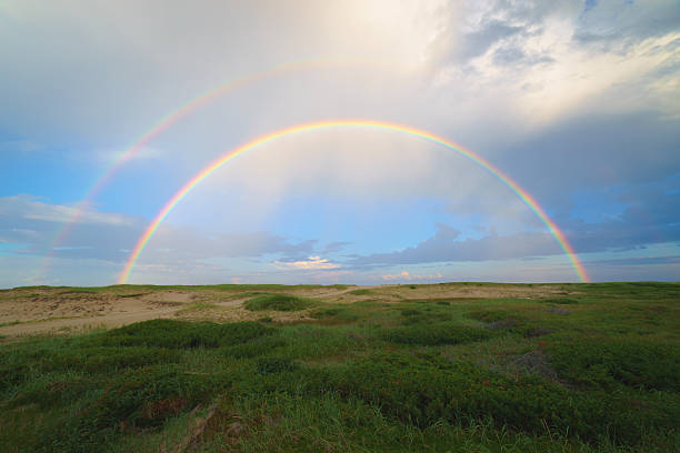 istock Rainbow in the tundra, Sakhalin Island, Russia. 614848218